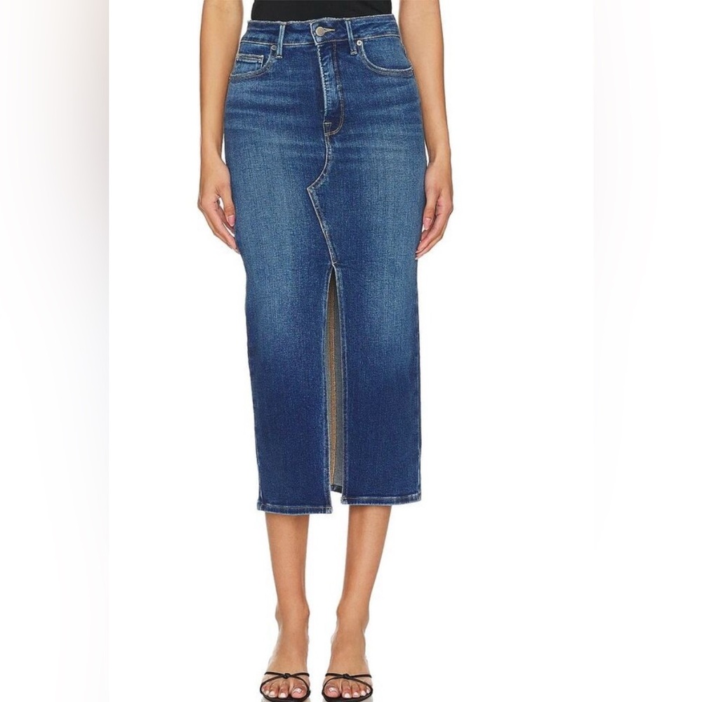 Good American Slit front midi skirt